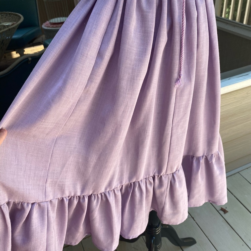Vintage 70s Embroidered Cottagecore Top Skirt Set - Picture 7 of 13